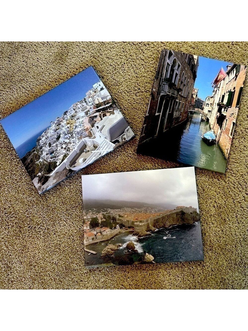 Set of 3 Europe Canvas Photos 11x14